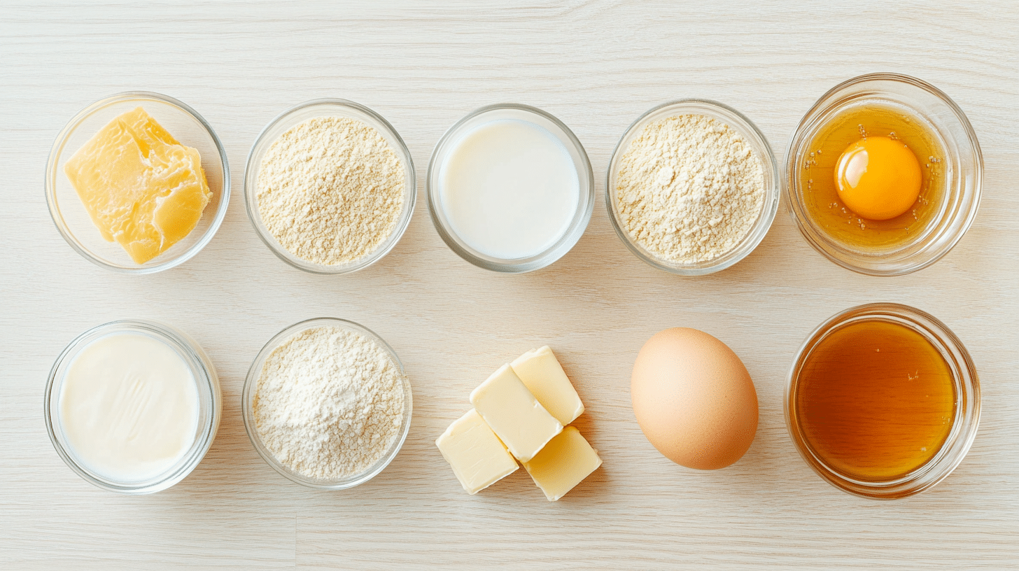 Ingredients for gluten-free cornbread recipe